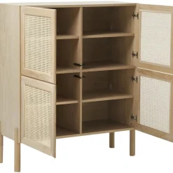 Credenza Alta In Legno Di Quercia Con Intreccio Viennese Jolie*Westwing Collection Hot