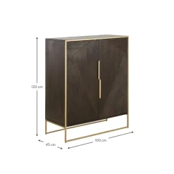 Credenza Alta In Legno Di Mango Massiccio Harry*Westwing Collection Discount