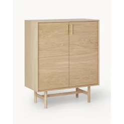 Credenza Alta In Legno Di Quercia Con Ante Diana*Westwing Collection New