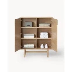 Credenza Alta In Legno Di Quercia Con Ante Diana*Westwing Collection New