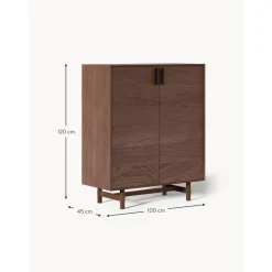 Credenza Alta In Legno Di Quercia Con Ante Diana*Westwing Collection Fashion