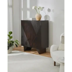 Credenza Alta In Legno Di Mango Massiccio Con Ante Louis*Westwing Collection Clearance