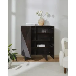 Credenza Alta In Legno Di Mango Massiccio Con Ante Louis*Westwing Collection Clearance
