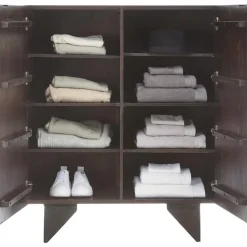 Credenza Alta In Legno Di Mango Massiccio Con Ante Louis*Westwing Collection Clearance