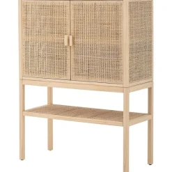 Credenza Alta In Legno Di Pino/Rattan Sanna*Bloomingville Outlet