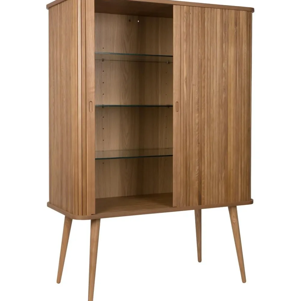 Credenza Alta Retro Con Ante Scorrevoli Scanalate Barbier*Zuiver Best