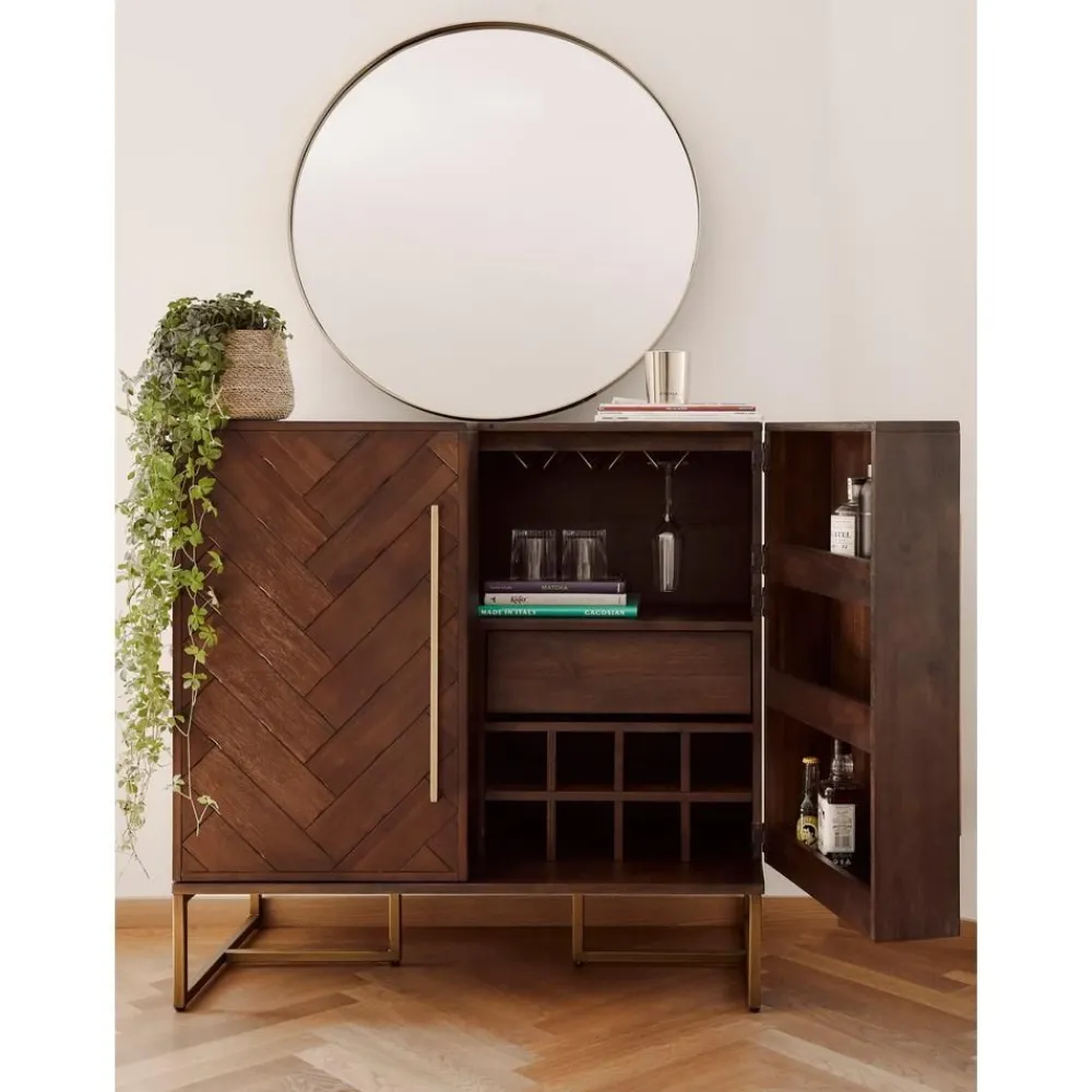 Credenza Bar A Spina Di Pesce Con Finitura In Legno Di Acacia Class*Dutchbone New