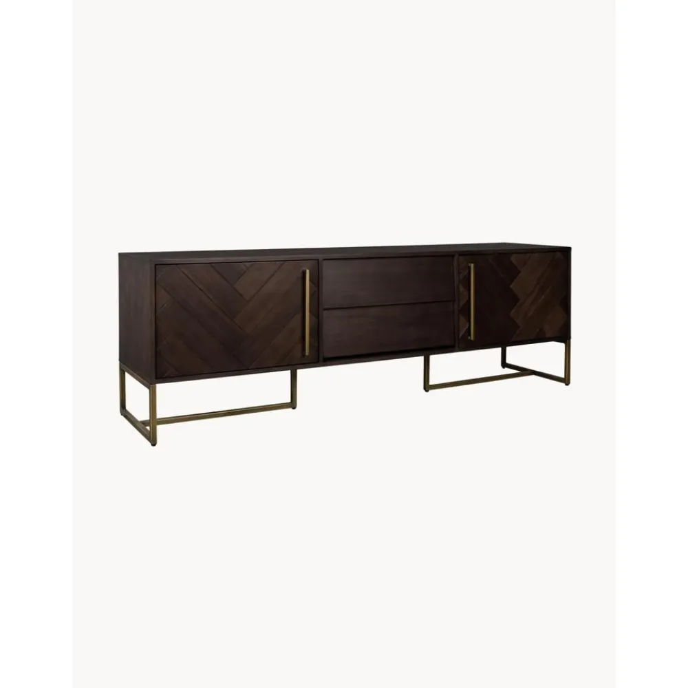 Credenza Bassa A Spina Di Pesce Con Finitura In Legno Di Acacia Class*Dutchbone Fashion