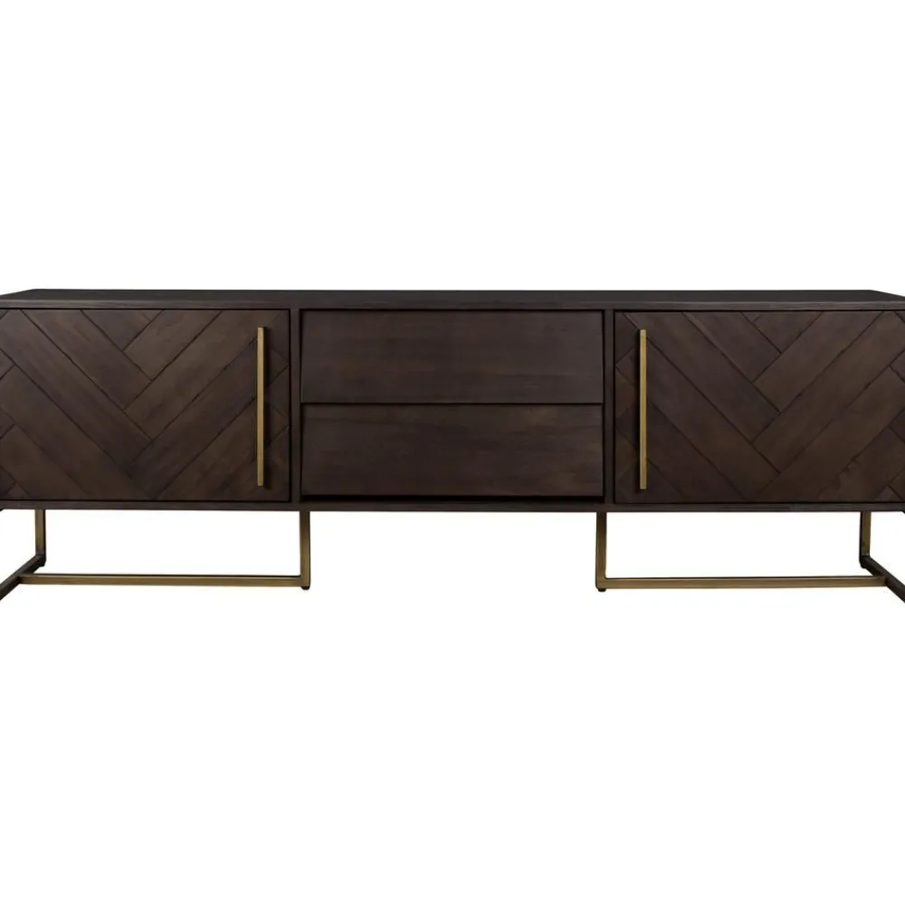 Credenza Bassa A Spina Di Pesce Con Finitura In Legno Di Acacia Class*Dutchbone Fashion