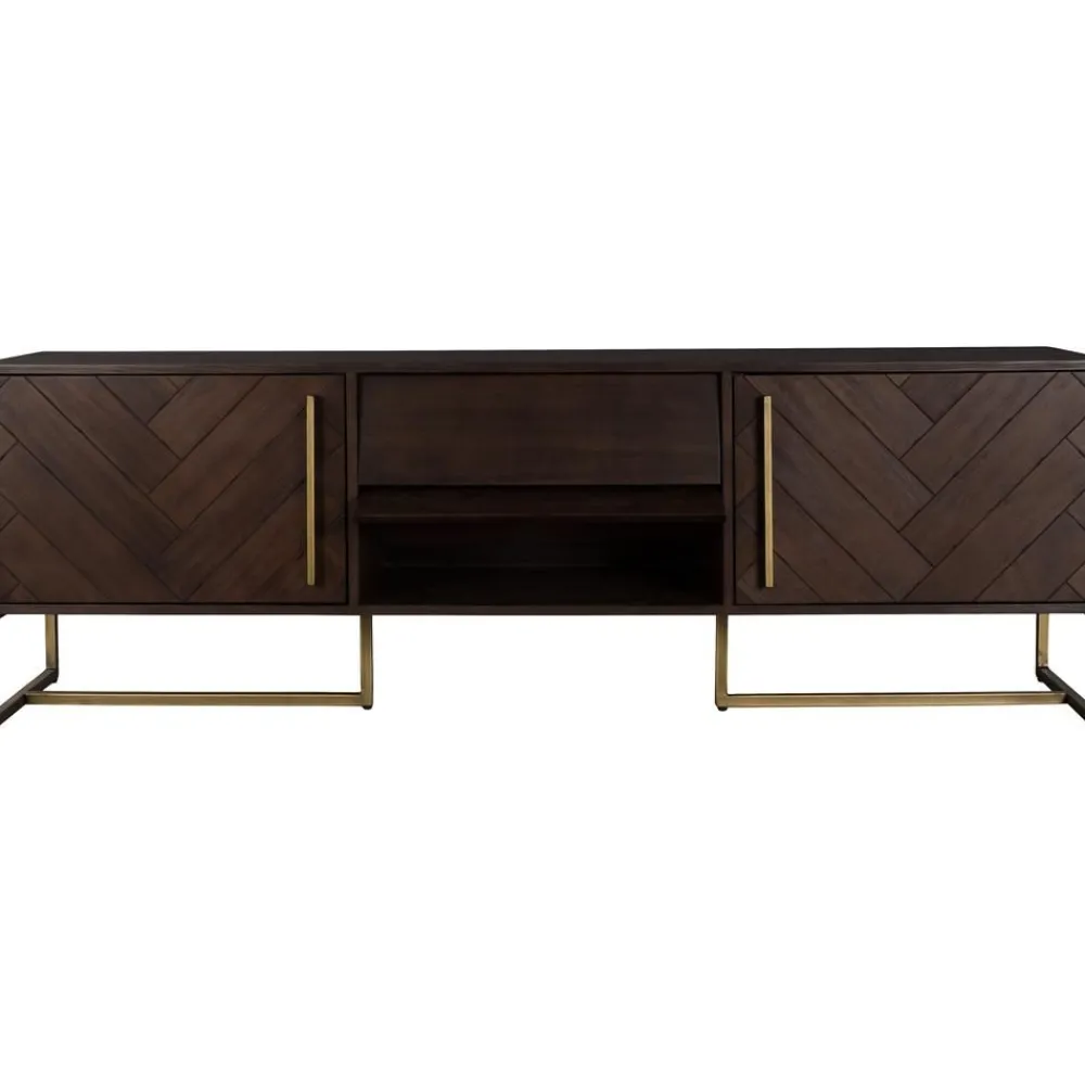 Credenza Bassa A Spina Di Pesce Con Finitura In Legno Di Acacia Class*Dutchbone Fashion