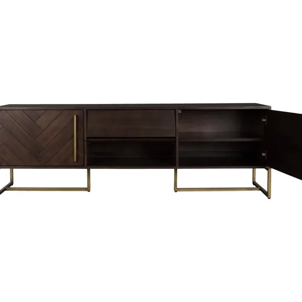 Credenza Bassa A Spina Di Pesce Con Finitura In Legno Di Acacia Class*Dutchbone Fashion