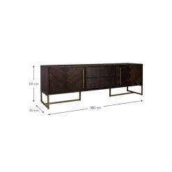 Credenza Bassa A Spina Di Pesce Con Finitura In Legno Di Acacia Class*Dutchbone Fashion