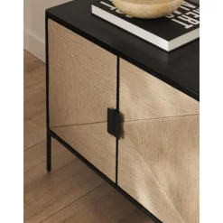 Credenza Bassa Con Ante In Legno Di Mango Massiccio June*Westwing Collection New