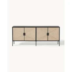 Credenza Bassa Con Ante In Legno Di Mango Massiccio June*Westwing Collection New