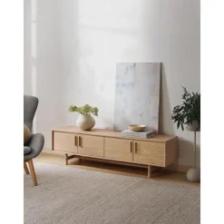 Credenza Bassa In Legno Di Quercia Con Ante Diana*Westwing Collection Fashion