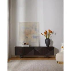 Credenza Bassa In Legno Di Mango Massiccio Con Ante Louis*Westwing Collection Hot