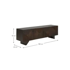 Credenza Bassa In Legno Di Mango Massiccio Con Ante Louis*Westwing Collection Hot
