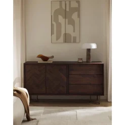 Credenza Con Ante In Legno Massiccio A Spina Di Pesce Luca*Westwing Collection Outlet