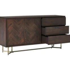 Credenza Con Ante In Legno Massiccio A Spina Di Pesce Luca*Westwing Collection Outlet