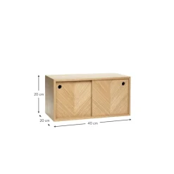 Credenza Da Parete In Legno Di Quercia Con Motivo Spina Di Pesce Herringbone*Hübsch Best