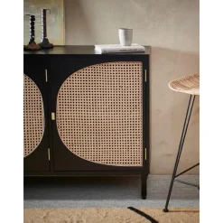 Credenza Fatta A Mano In Legno Sungkai Con Intreccio Viennese Lizzie*HKliving Discount