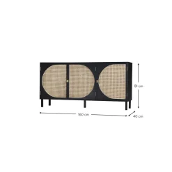 Credenza Fatta A Mano In Legno Sungkai Con Intreccio Viennese Lizzie*HKliving Discount