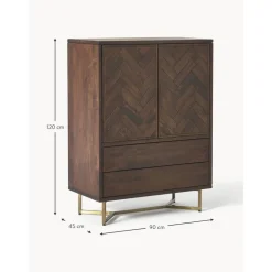 Credenza In Legno Di Mango Massiccio Con Ante E Cassetti Luca*Westwing Collection Fashion