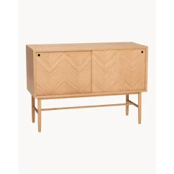 Credenza In Legno Di Quercia Con Motivo Spina Di Pesce Herringbone*Hübsch New