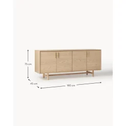 Credenza In Legno Di Quercia Con Ante Diana*Westwing Collection Best