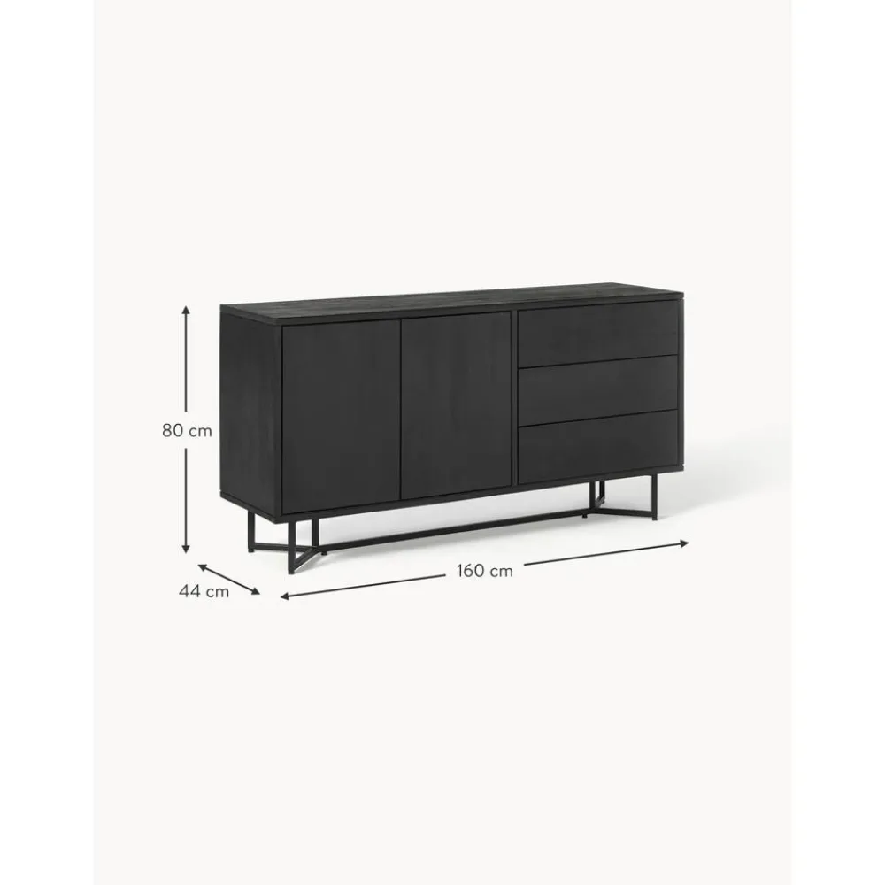 Credenza In Legno Massiccio Con Ante E Cassetti Luca*Westwing Collection Outlet