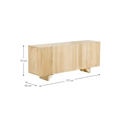 Credenza In Legno Massiccio Con Ante Louis*Westwing Collection Clearance