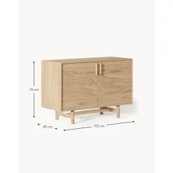 Credenza Piccola In Legno Di Quercia Con Ante Diana*Westwing Collection New