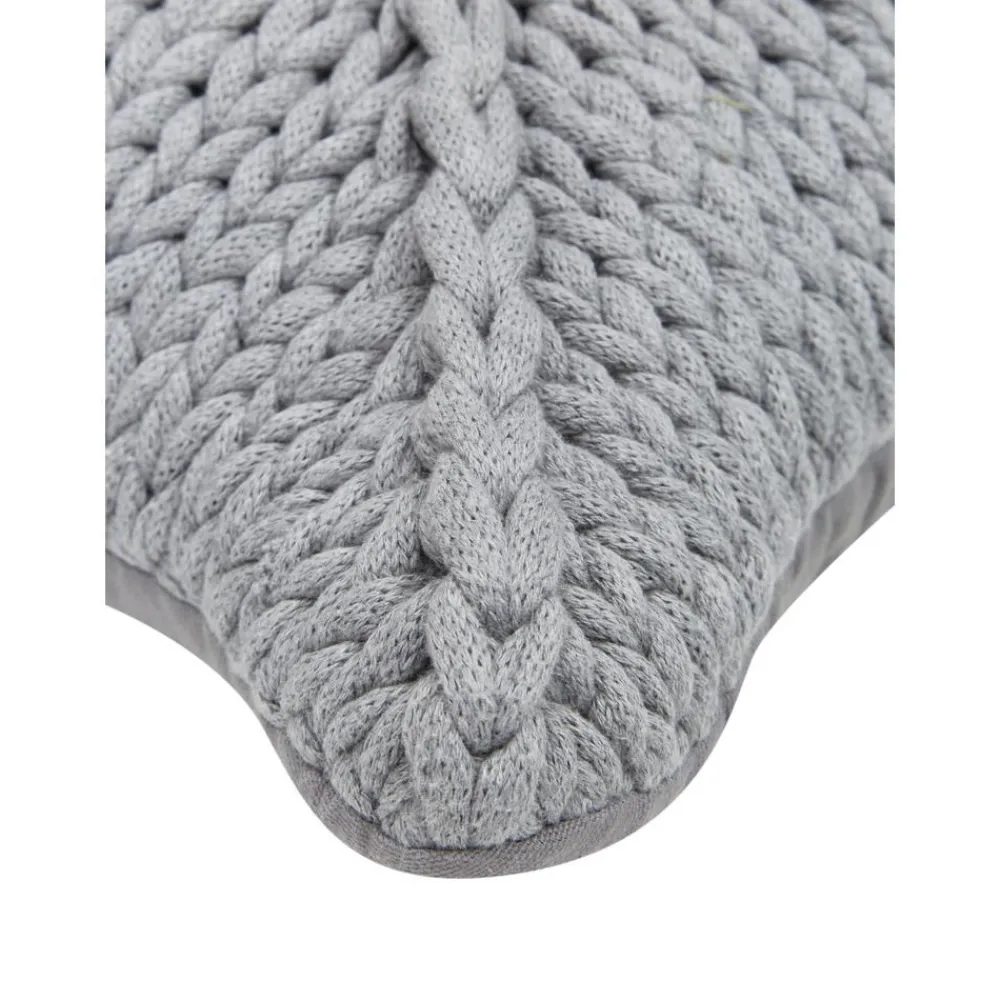Cuscino A Maglia Grossa Color Grigio Chiaro Sparkle*Westwing Collection Online