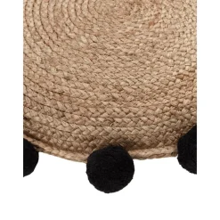 Cuscino Arredo In Juta Con Pompon Fiko*Westwing Collection Discount