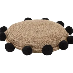 Cuscino Arredo In Juta Con Pompon Fiko*Westwing Collection Discount