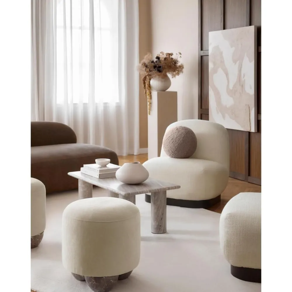 Cuscino Decorativo Rotondo In Tessuto Teddy Dotty*Westwing Collection New