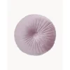 Cuscino Rotondo In Velluto Lucido Rosa Cipria Monet*Westwing Collection Sale