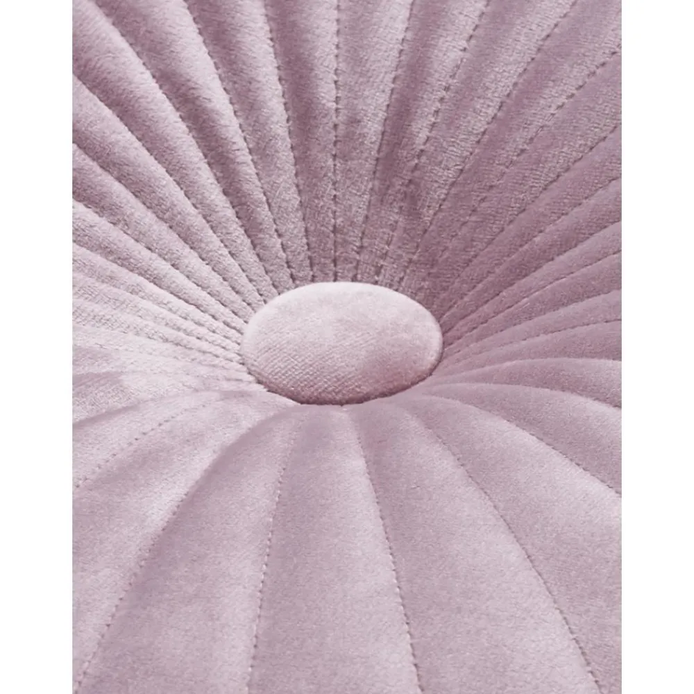 Cuscino Rotondo In Velluto Lucido Rosa Cipria Monet*Westwing Collection Sale