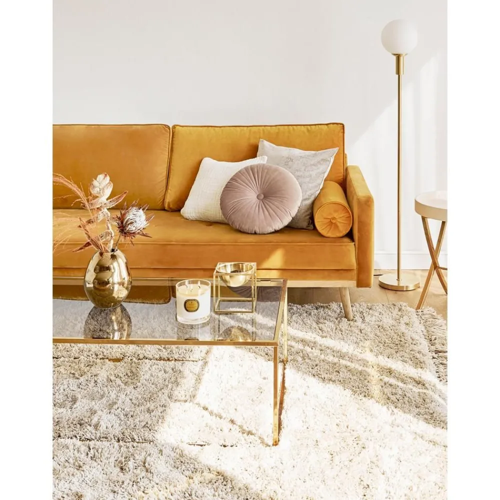 Cuscino Rotondo In Velluto Lucido Rosa Cipria Monet*Westwing Collection Sale