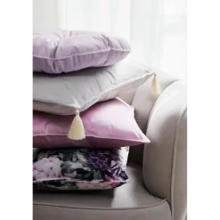 Cuscino Rotondo In Velluto Lucido Rosa Cipria Monet*Westwing Collection Sale