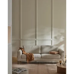 Divano 3 Posti Con Piedini In Metallo Cucita*Westwing Collection New