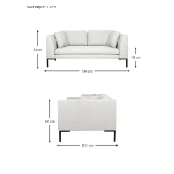 Divano 3 Posti Con Piedini In Metallo Emma*Westwing Collection Discount