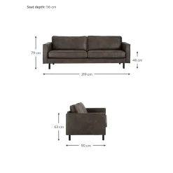 Divano 3 Posti In Pelle Riciclata Hunter*Westwing Collection Hot