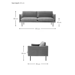 Divano 2 Posti In Velluto Moby*Westwing Collection Best