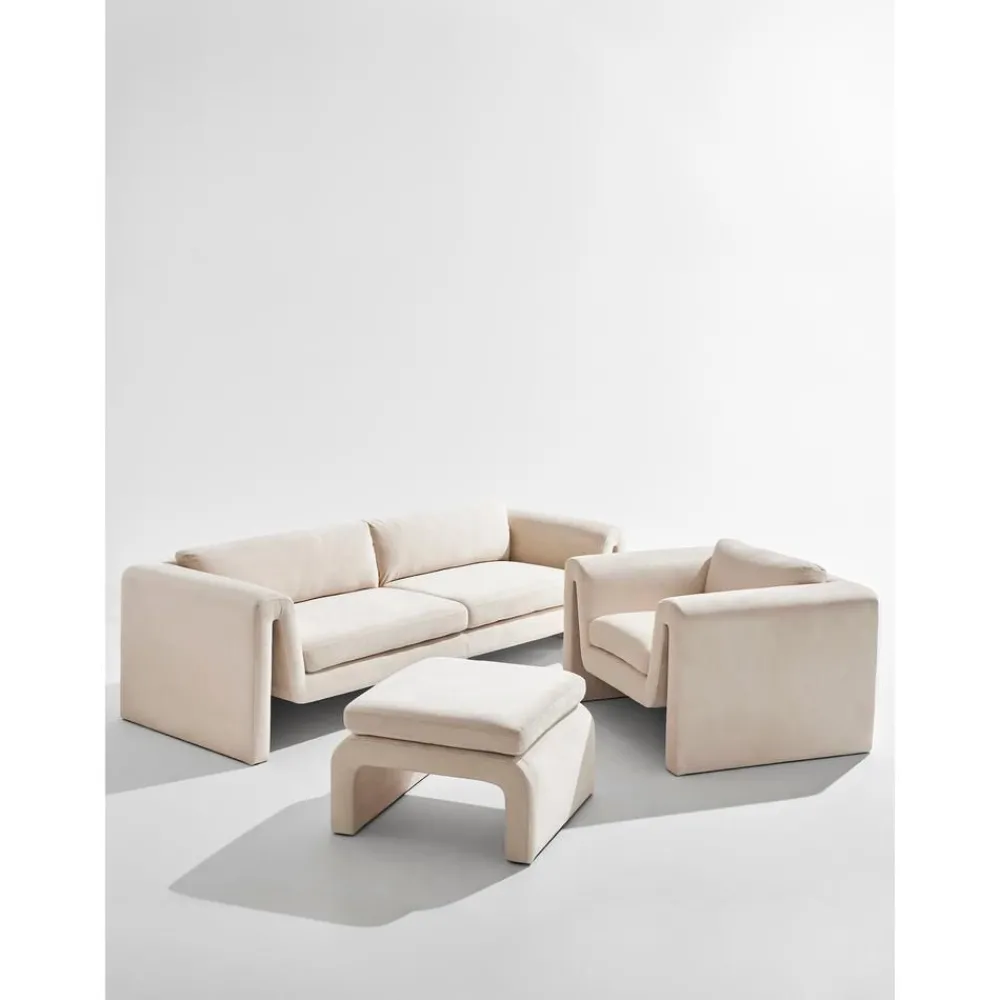 Divano 3 Posti In Velluto Mika*Pastill Fashion