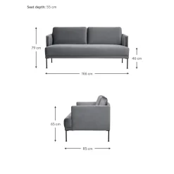 Divano 2 Posti In Velluto Fluente*Westwing Collection Outlet