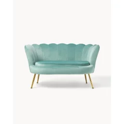 Divano 2 Posti In Velluto Con Piedini In Metallo Oyster*Westwing Collection Sale