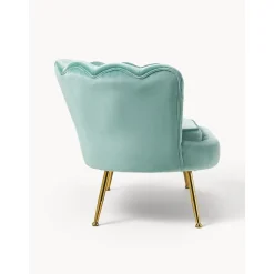 Divano 2 Posti In Velluto Con Piedini In Metallo Oyster*Westwing Collection Sale