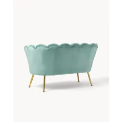 Divano 2 Posti In Velluto Con Piedini In Metallo Oyster*Westwing Collection Sale