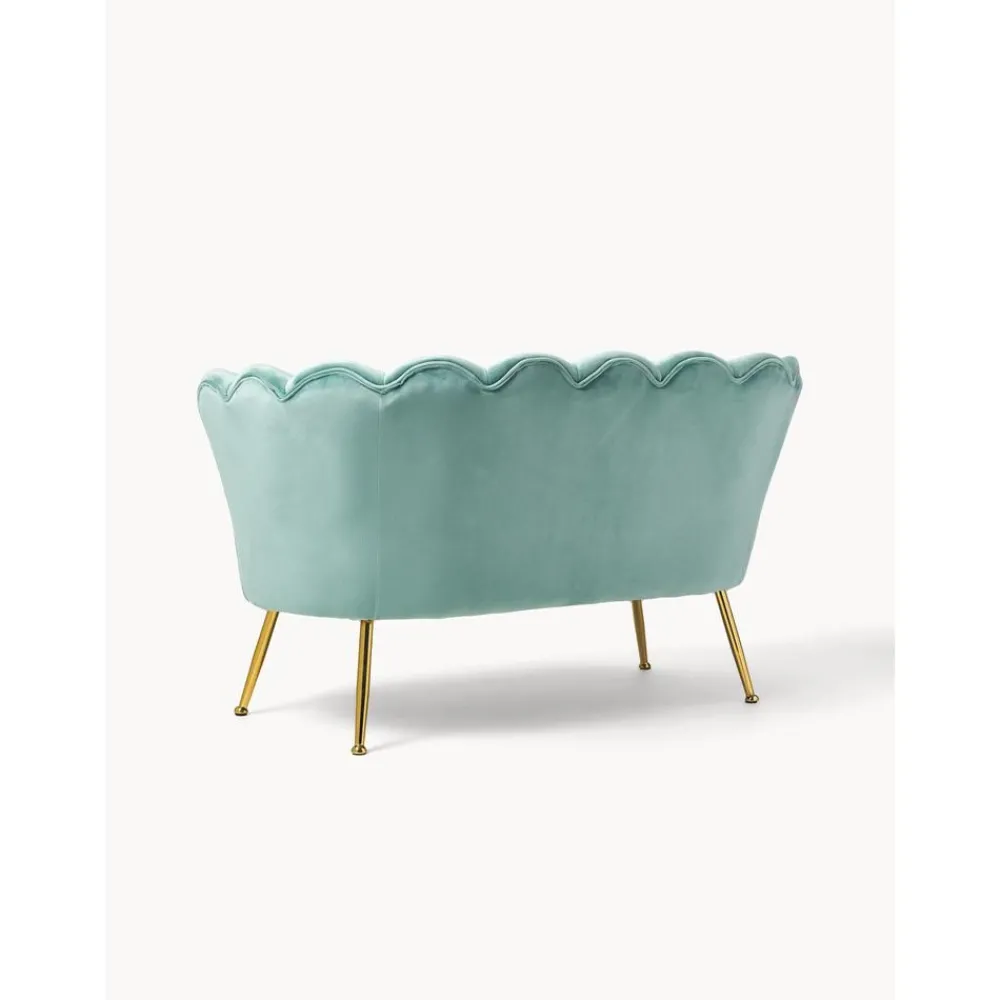 Divano 2 Posti In Velluto Con Piedini In Metallo Oyster*Westwing Collection Sale